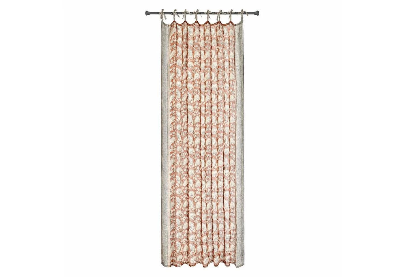 Mirabeau Gardine Lemisto 100% Leinen Terrakotta/Beige - Bild 2