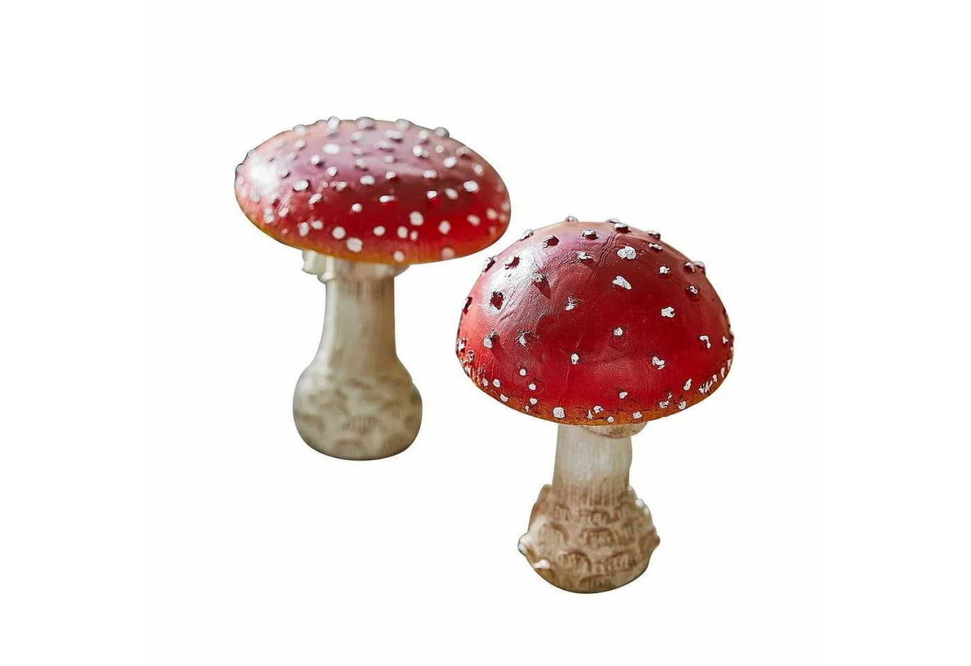 Mirabeau Deko-Pilz 2er Set Quintelle rot/weiß Polyresin - Bild 2