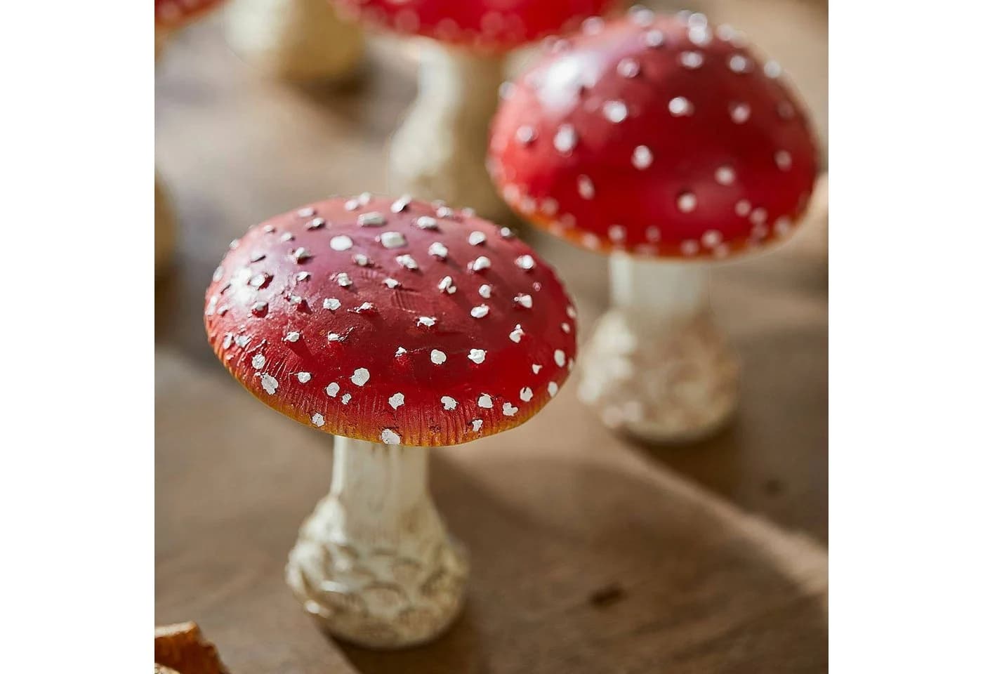 Mirabeau Deko-Pilz 2er Set Quintelle rot/weiß Polyresin - Bild 3