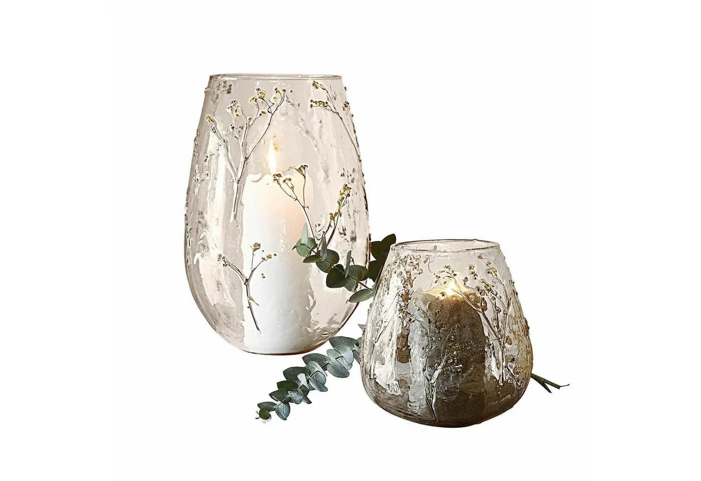 Mirabeau Windlicht 2er Set Elorisse Klar/Gelb Glas - Bild 2