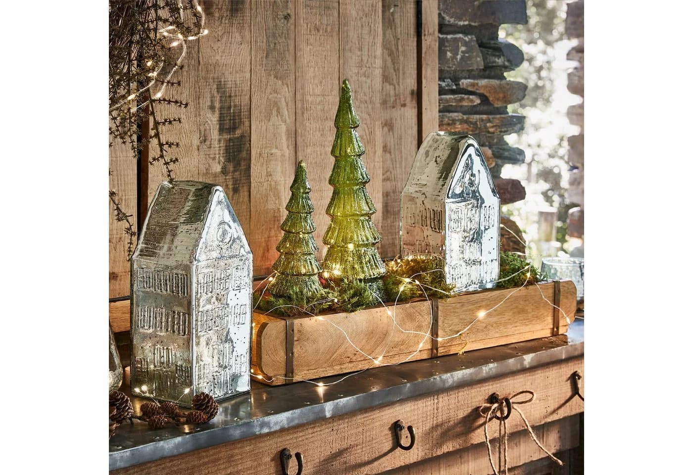 Mirabeau LED-Baum 2er Set Merrton Grün Weihnachtsfigur - Bild 4