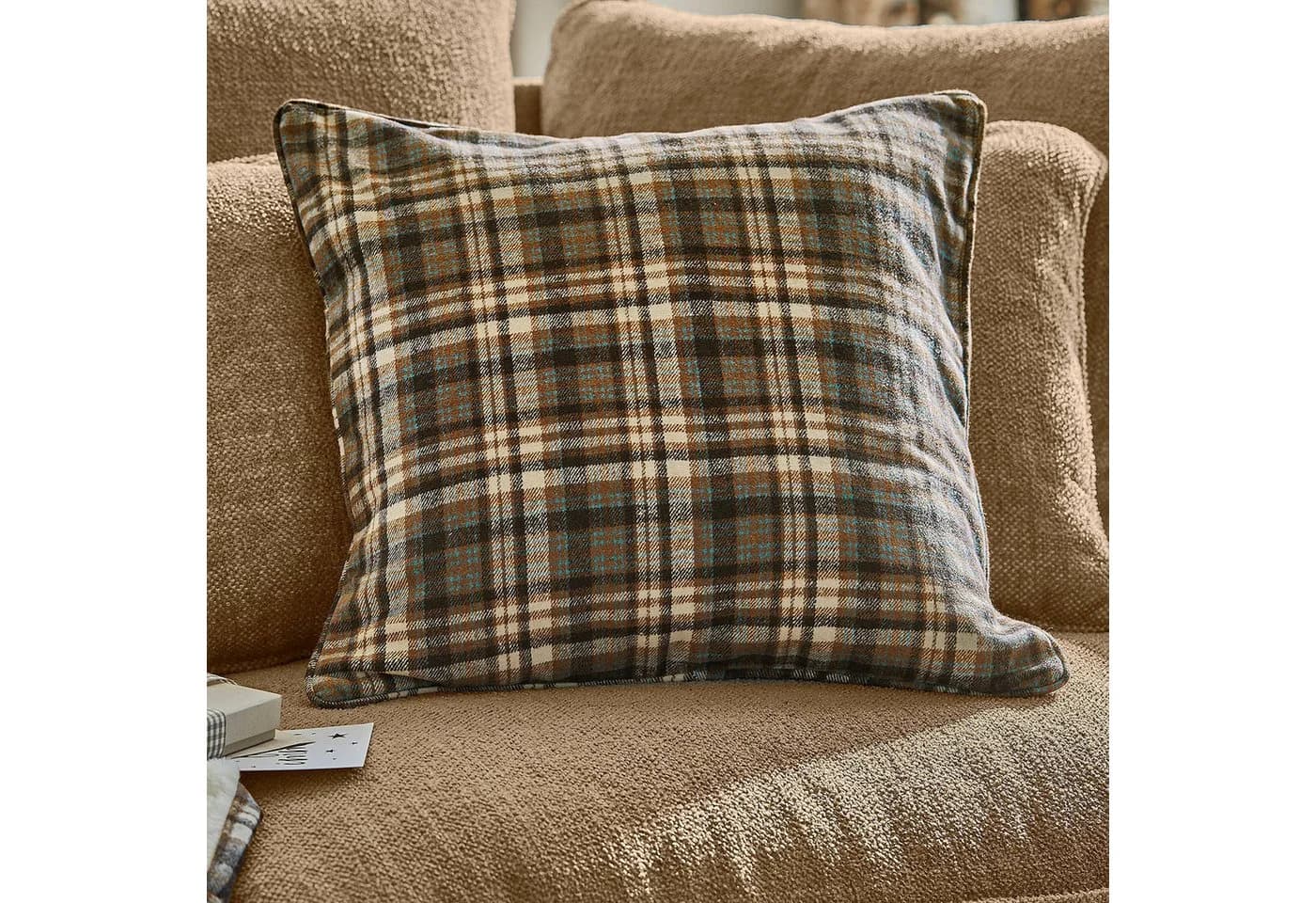 Mirabeau Kissenhülle Celestria Karomuster Braun/Beige - Bild 3