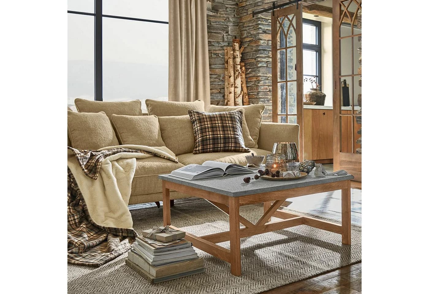 Mirabeau Kissenhülle Celestria Karomuster Braun/Beige - Bild 5