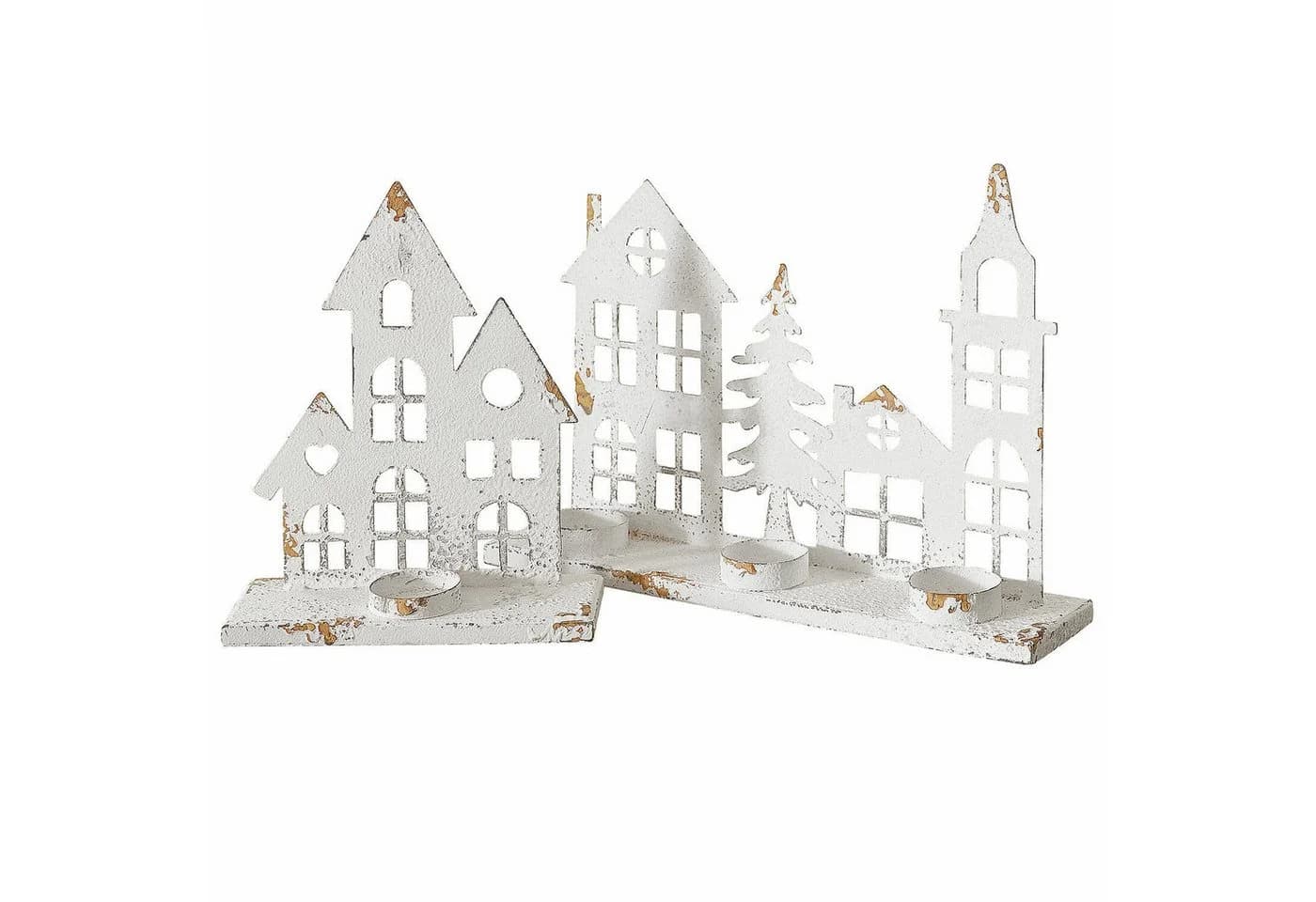 Mirabeau Kerzenständer 2er Set Vexano Antikweiß - Bild 2