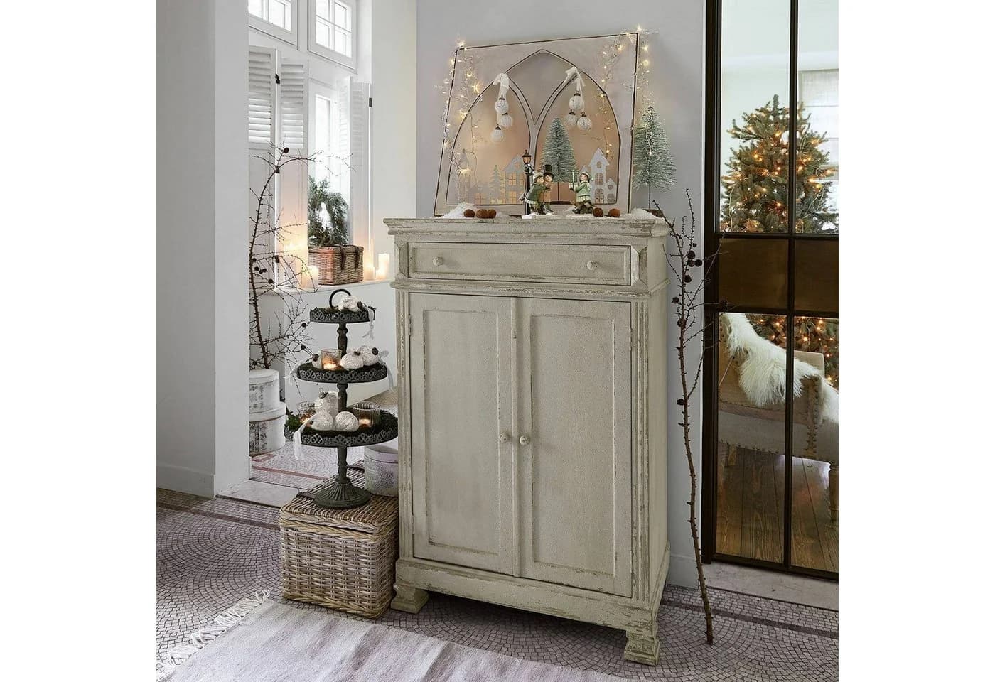 Mirabeau Kerzenständer 2er Set Vexano Antikweiß - Bild 3