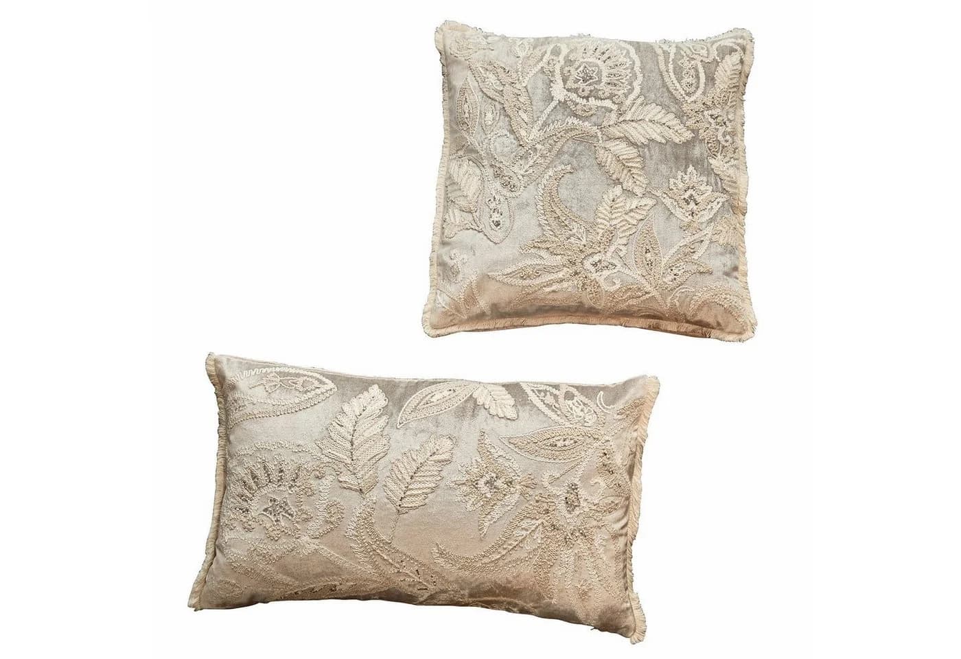 Mirabeau Kissenhülle 2er Set Oplevine Taupe/Champagner Viskosesamt - Bild 2