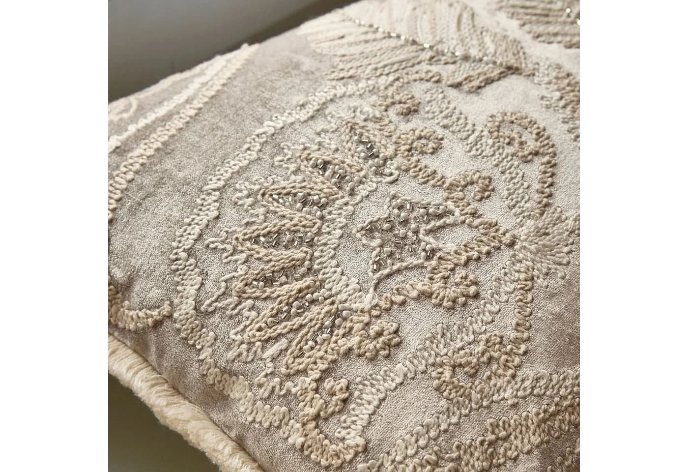Mirabeau Kissenhülle 2er Set Oplevine Taupe/Champagner Viskosesamt - Bild 4