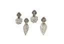 Mirabeau Christbaumschmuck Anhänger 4er Set Géraudet Antiksilber Bild 1