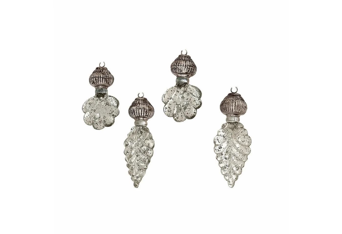 Mirabeau Christbaumschmuck Anhänger 4er Set Géraudet Antiksilber