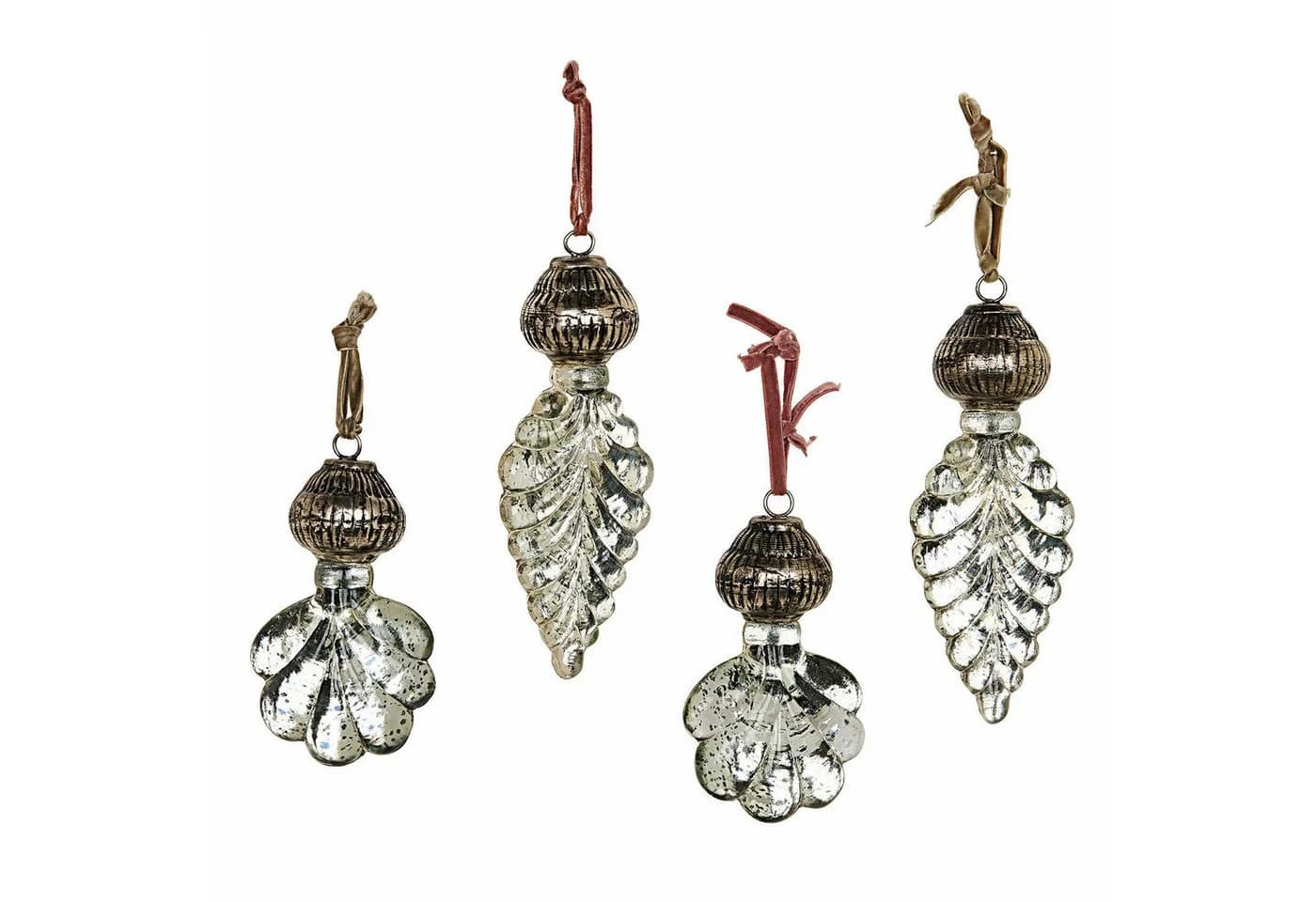 Mirabeau Christbaumschmuck Anhänger 4er Set Géraudet Antiksilber - Bild 2