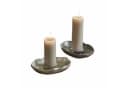 Mirabeau Kerzenständer 2er Set Quilvano Silber Schwarz Aluguss Bild 2