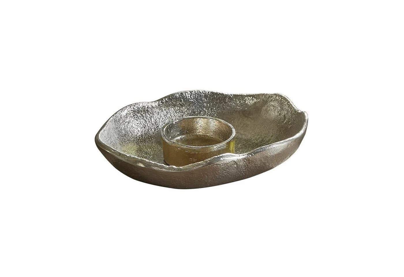 Mirabeau Kerzenständer 2er Set Quilvano Silber Schwarz Aluguss - Bild 5