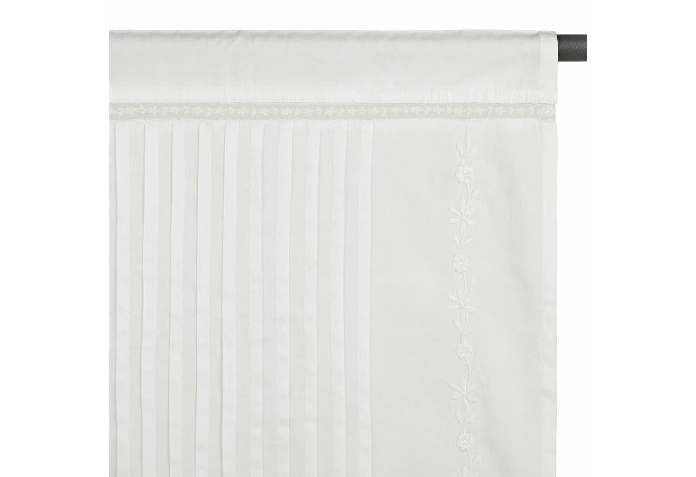 Mirabeau Scheibengardine Wistelle Weiß 100% Baumwolle mit Stickereien - Bild 4