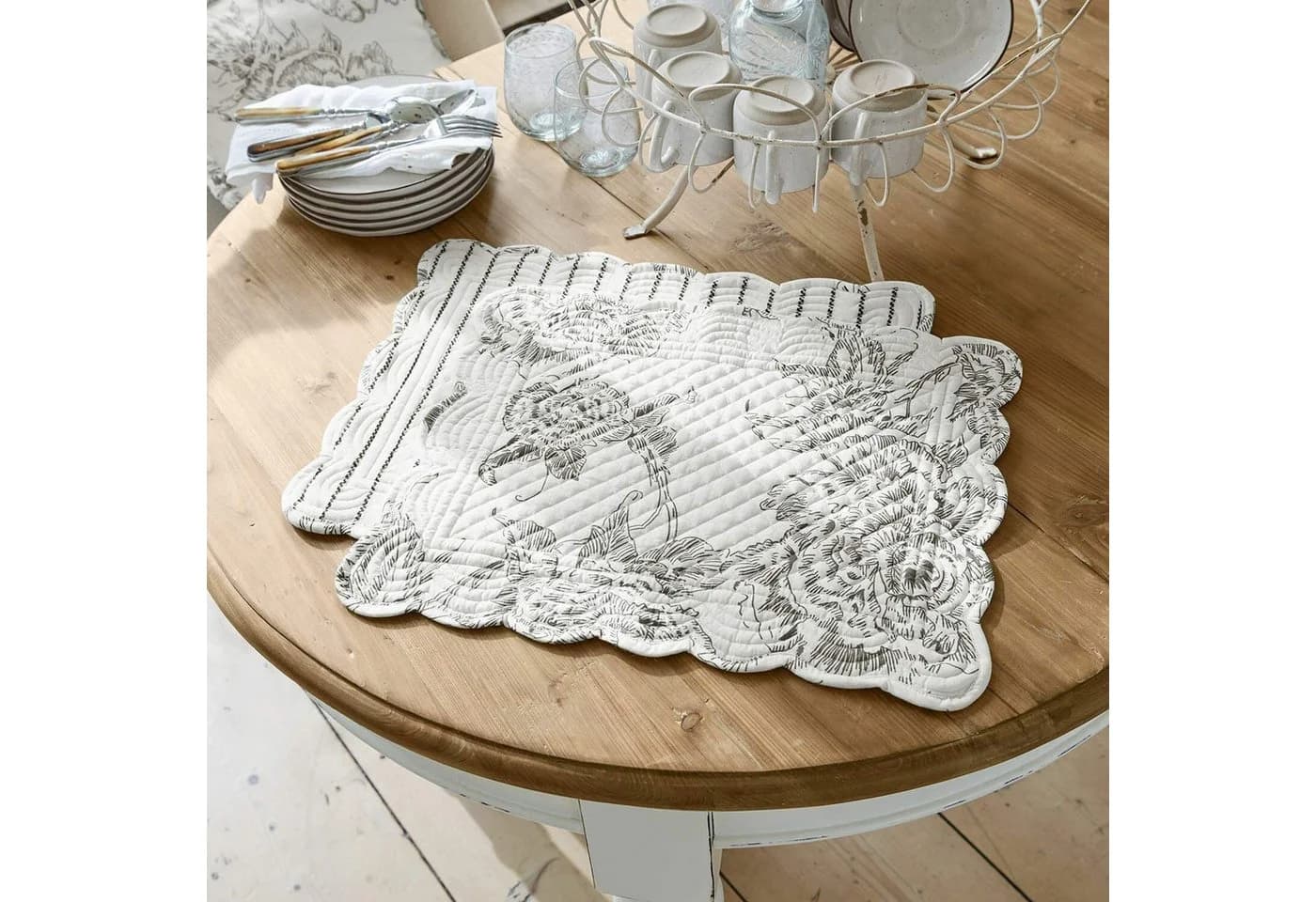 Mirabeau Platzset 2er Set Calarion weiß/grau