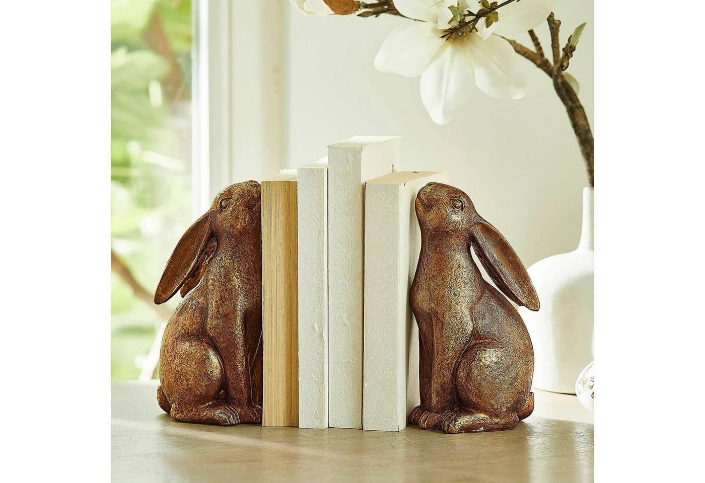 Mirabeau Osterfigur Buchstütze 2er Set Antikmessing - Bild 3