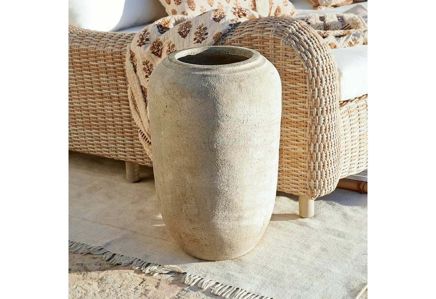 Mirabeau Bodenvase Xerette antikbeige Übertopf - Bild 3