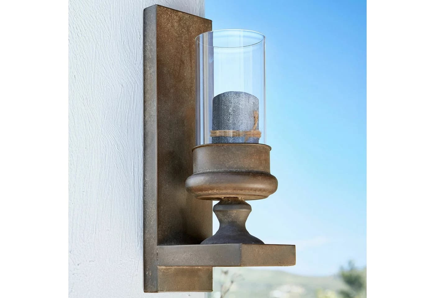 Mirabeau Wandkerzenhalter Aquivex antikbraun Eisen mit Glaseinsatz - Bild 3