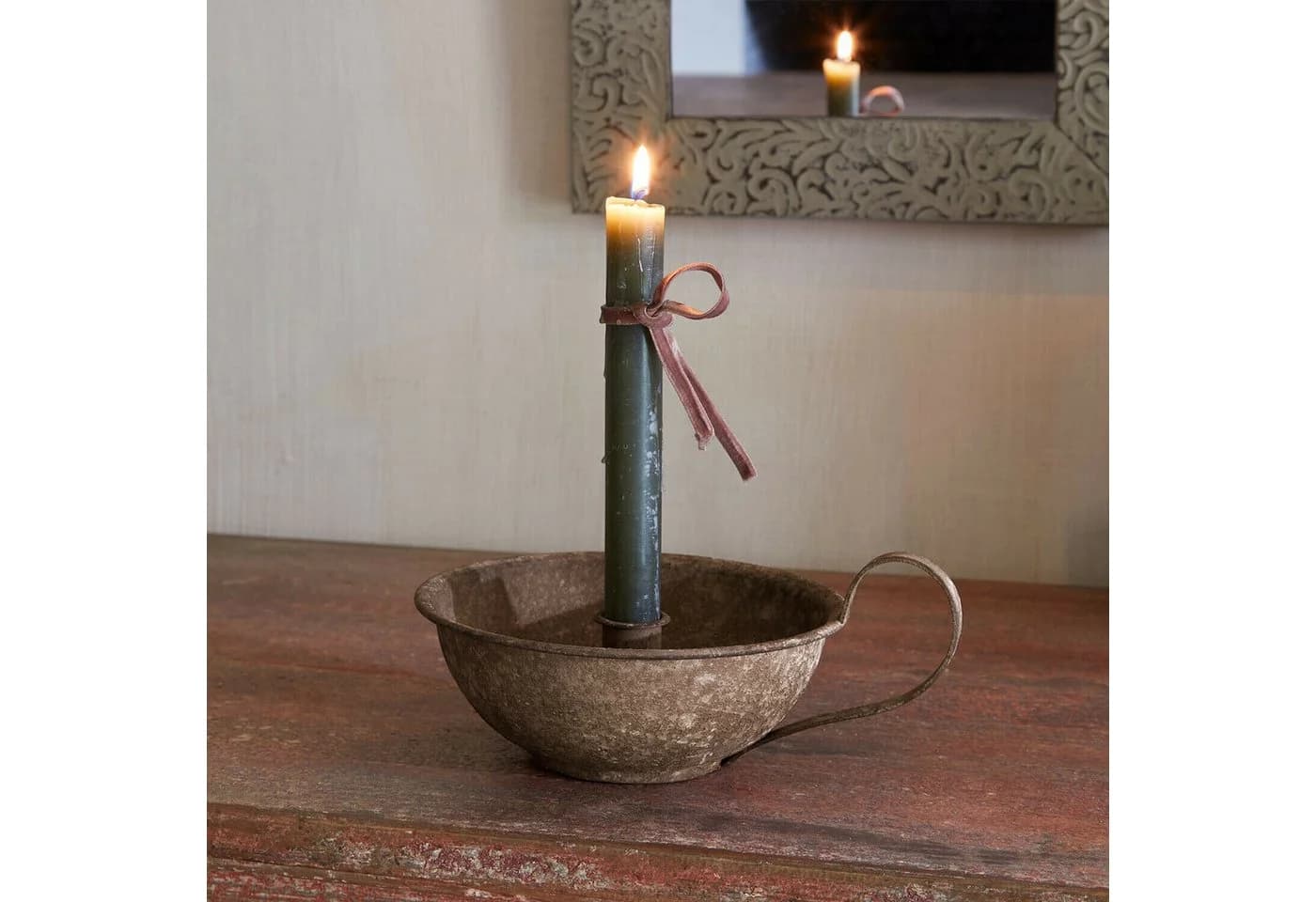 Mirabeau Kerzenständer Drélovine antikbraun mit Tropfschale