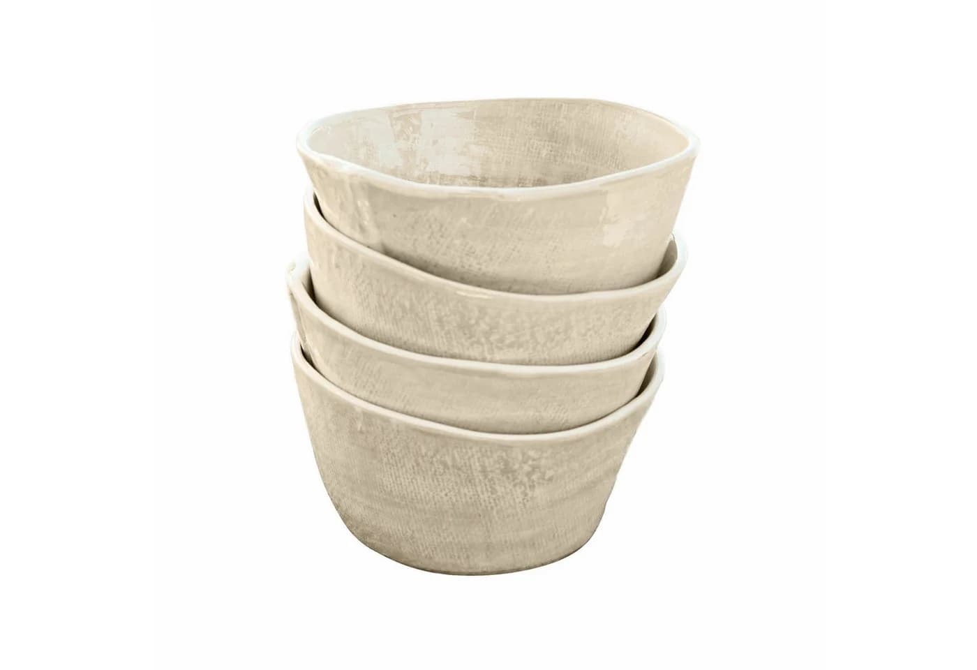 Mirabeau Steinzeug Schüssel 4er Set Luganville Beige - Bild 2