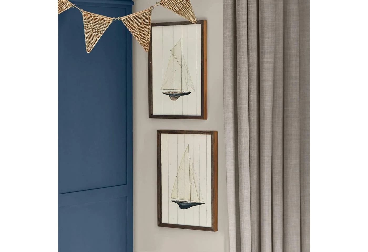 Mirabeau Wanddeko 2er Set Lemoux Nautisch Creme/Braun - Bild 3