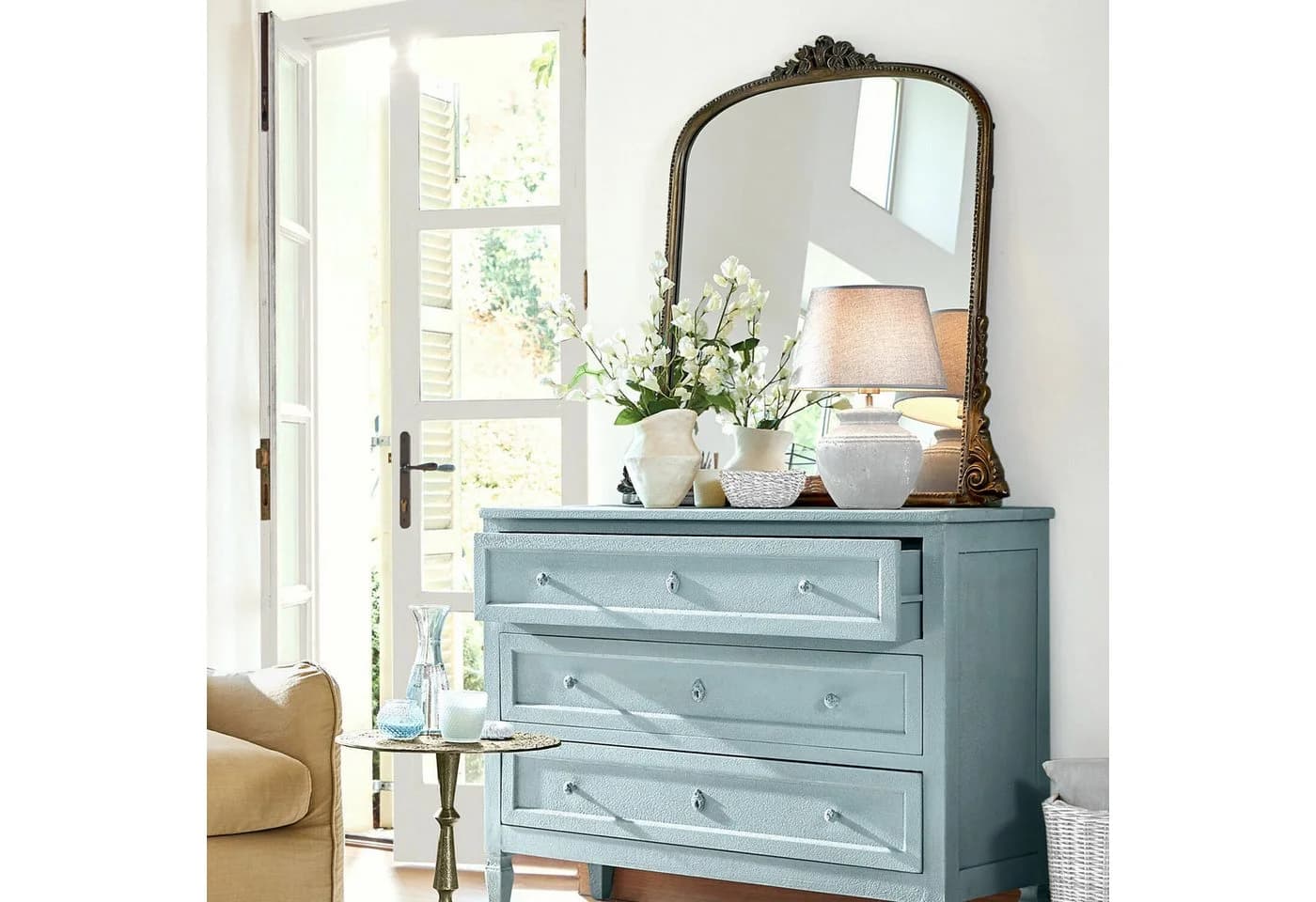 Mirabeau Tischvase Cantresse Creme Porzellan - Bild 4