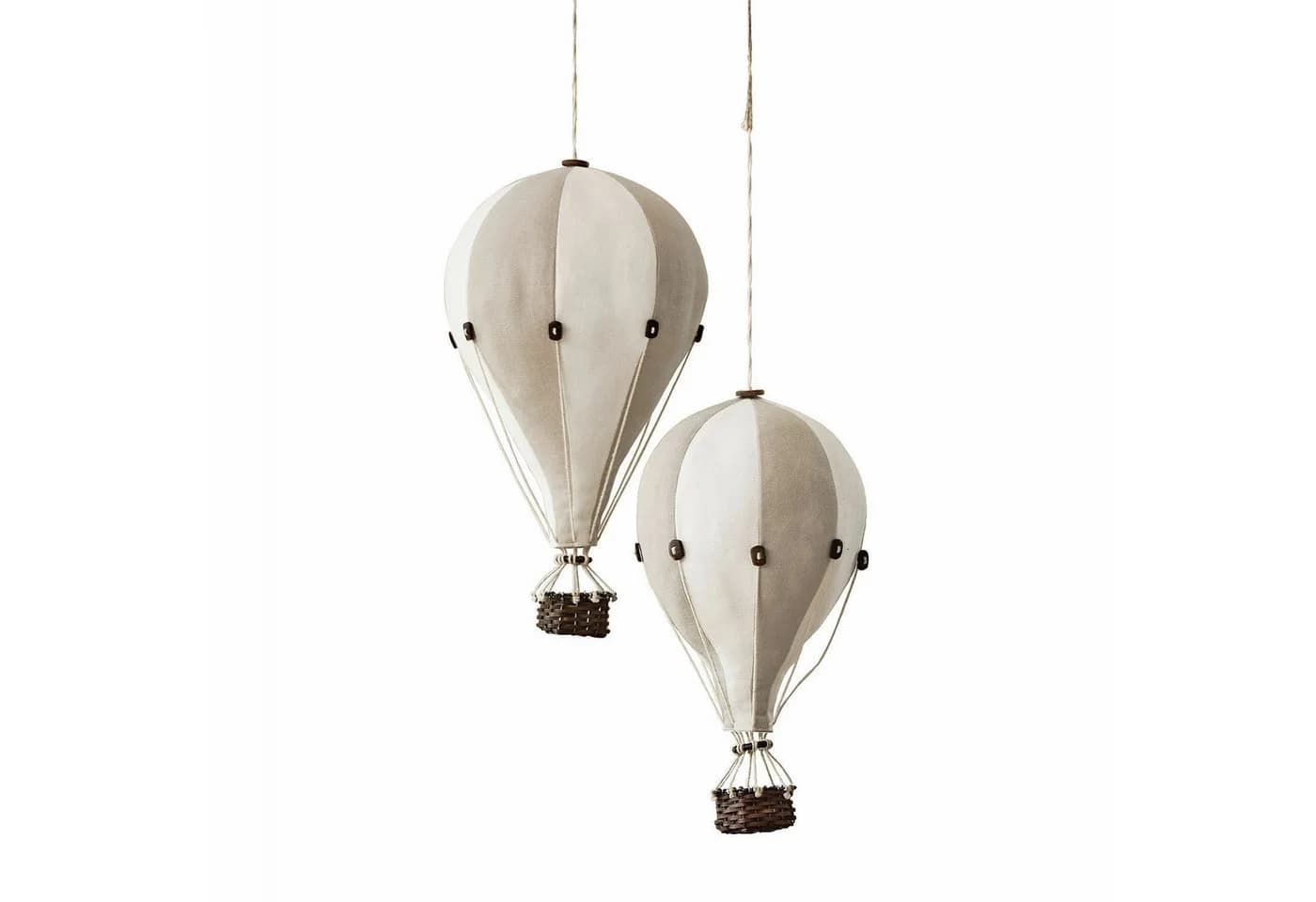 Mirabeau Wanddekoobjekt Deko-Heißluftballon 2er Set Merrybean Creme/Grau - Bild 2