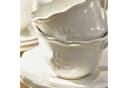 Mirabeau 6er Geschirrset Tasse mit Unterteller Weiß Steinzeug Blumenmotiv Bild 4