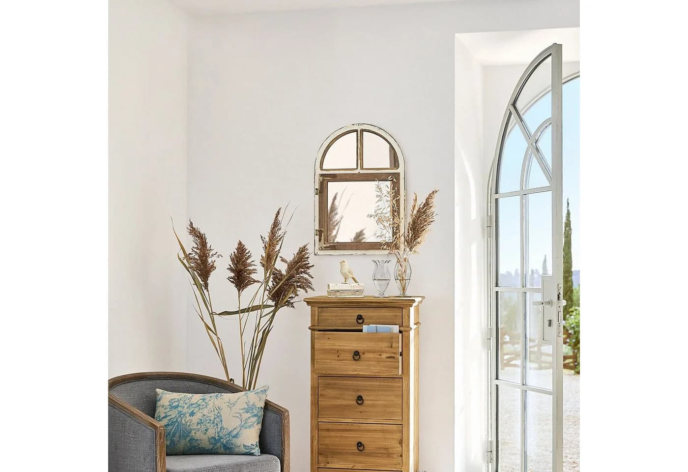 Mirabeau Spiegel Zilvento Antikweiß/Braun Fensterdesign - Bild 3
