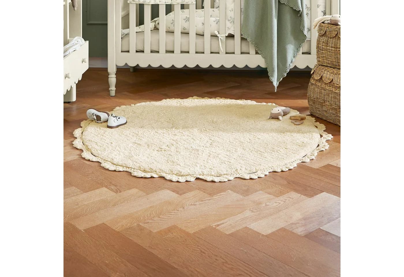 Mirabeau Teppich Arash Creme Baumwolle 120 cm - Bild 3