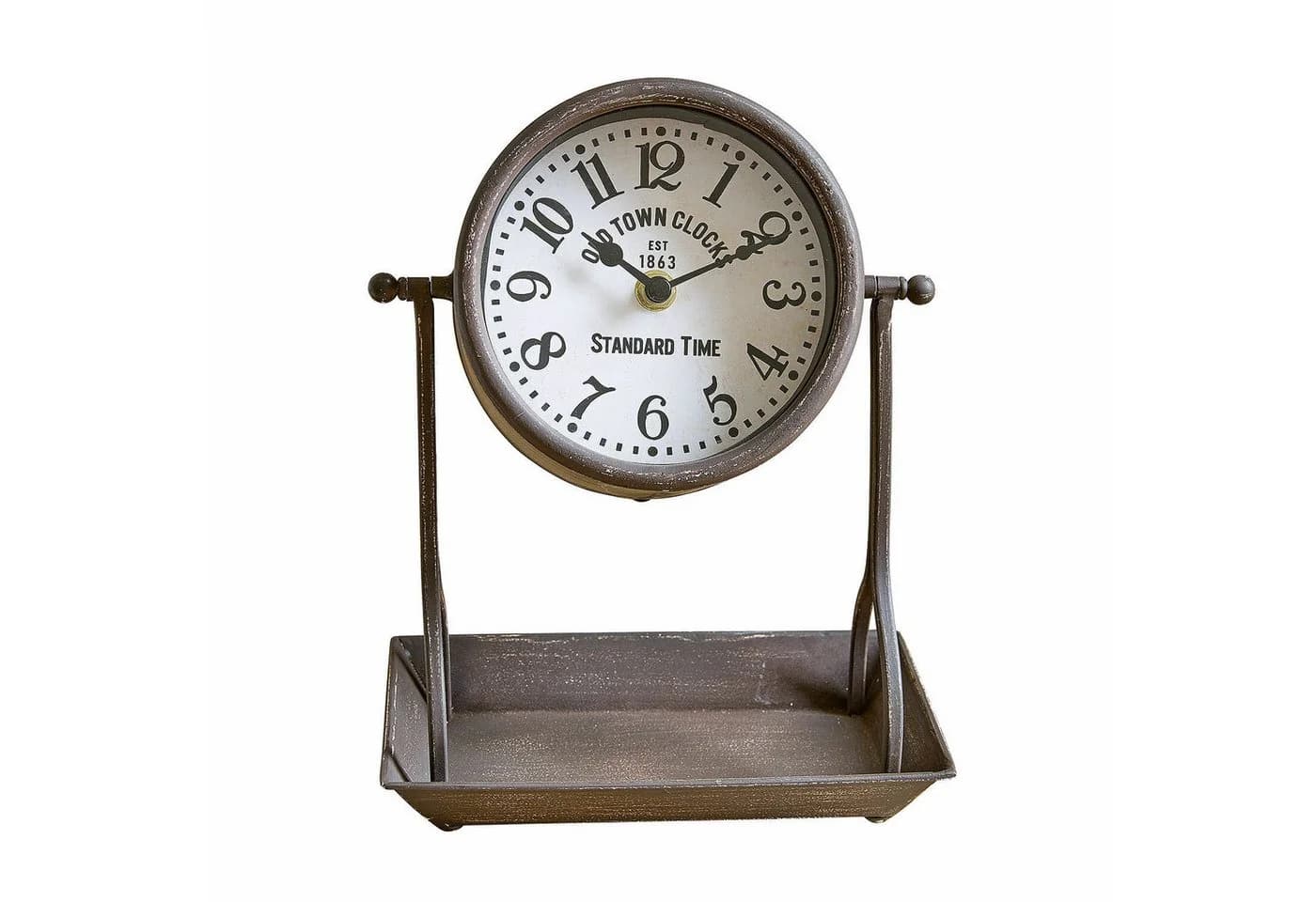 Mirabeau Wanduhr Vorexil antikbraun mit Ablage