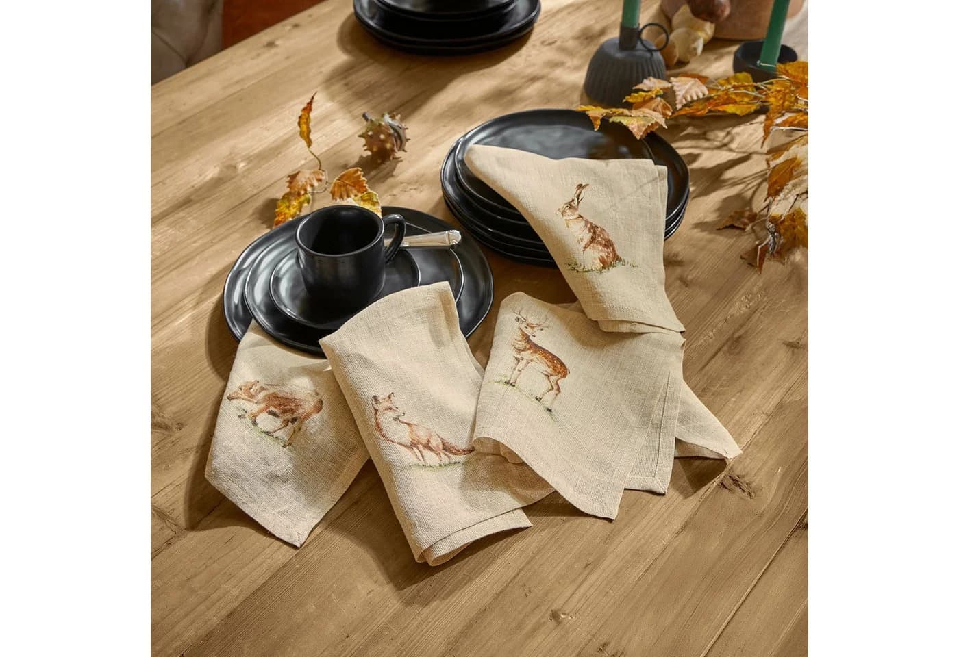 Mirabeau Stoffserviette 4er Set Doucier Leinen Beige