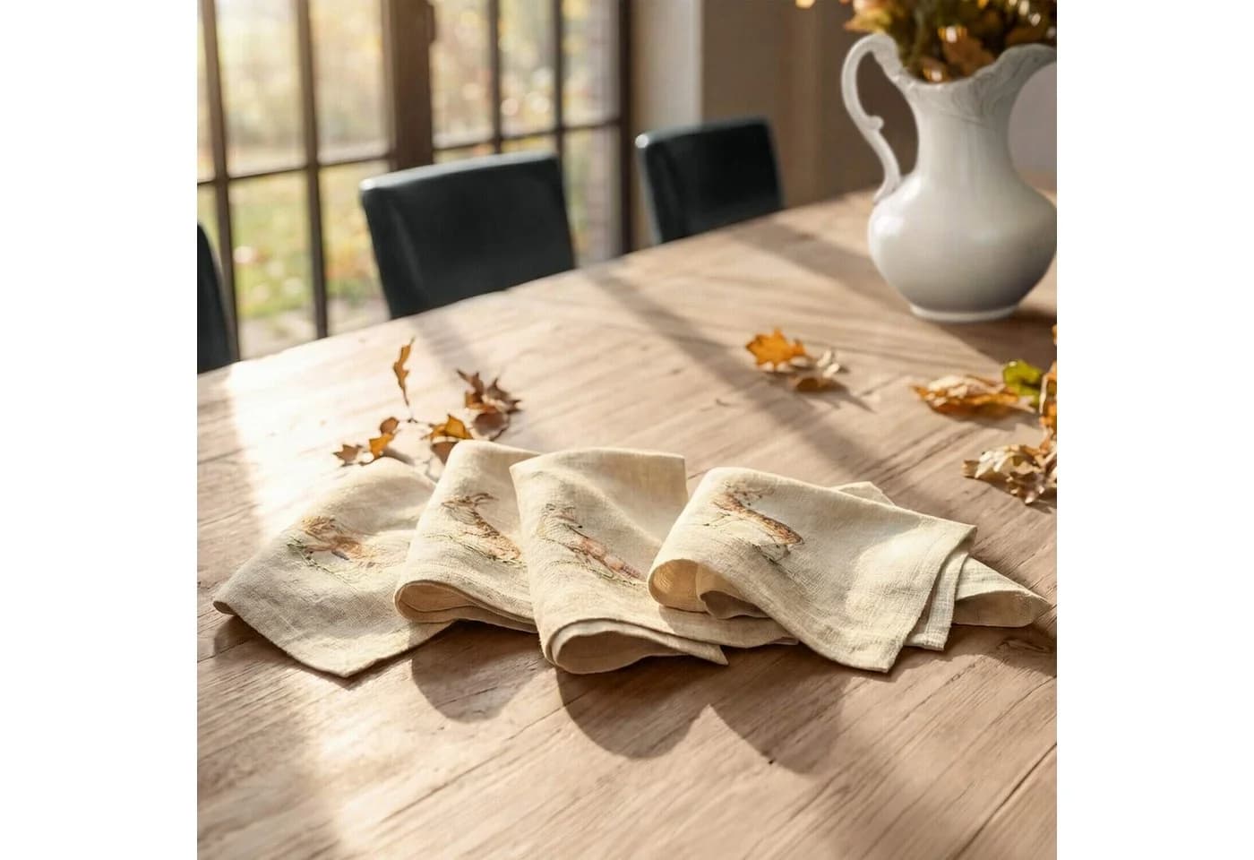 Mirabeau Stoffserviette 4er Set Doucier Leinen Beige - Bild 3