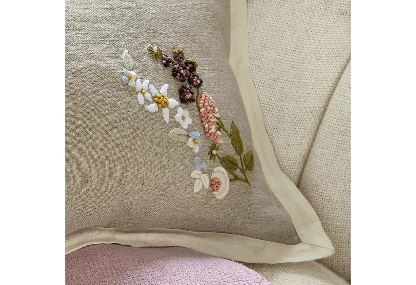 Mirabeau Kissenhülle Tavaline Leinen Bunt Floral - Bild 5