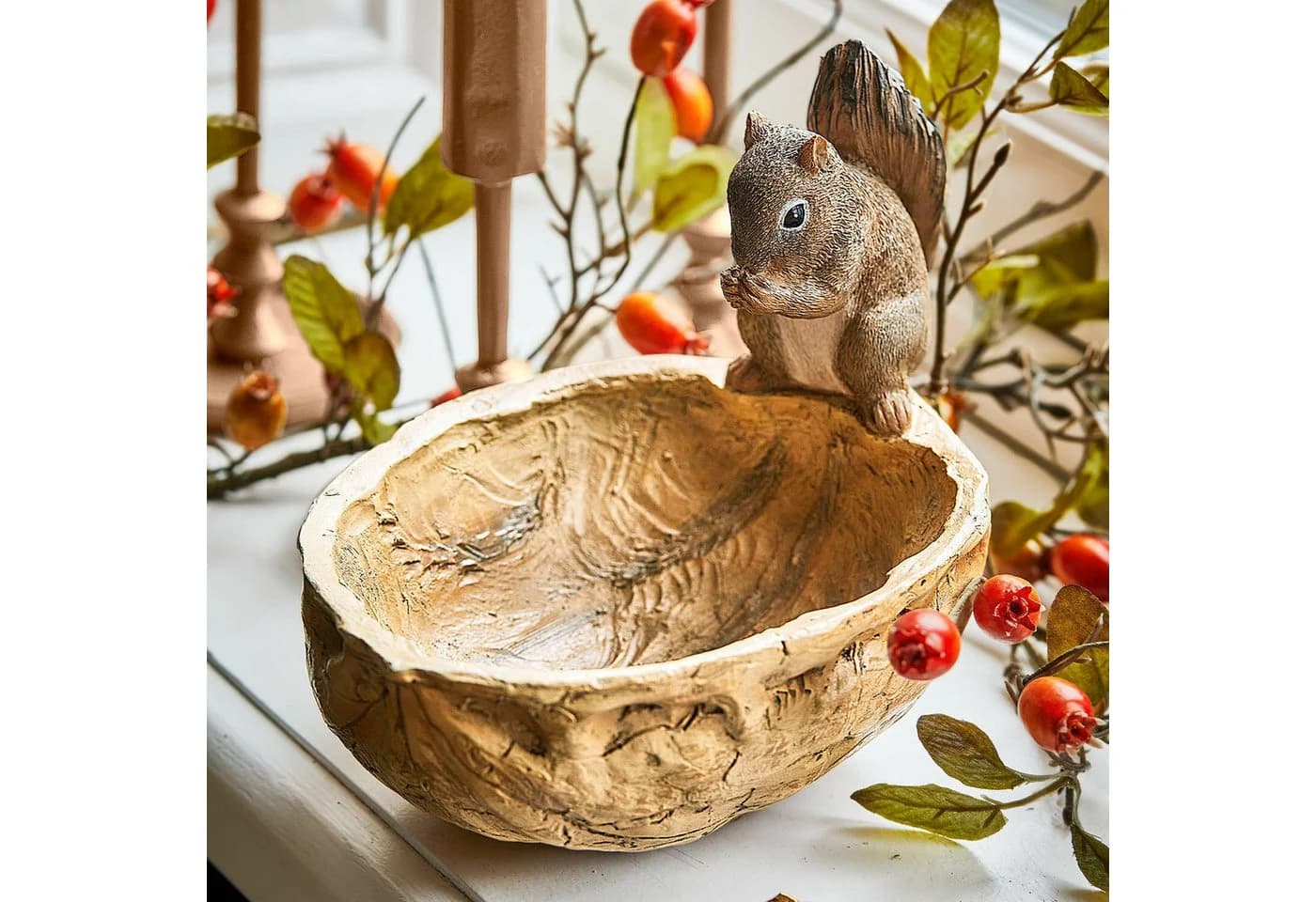 Mirabeau Dekoschale Eichhörnchen Walnuss-Optik braun