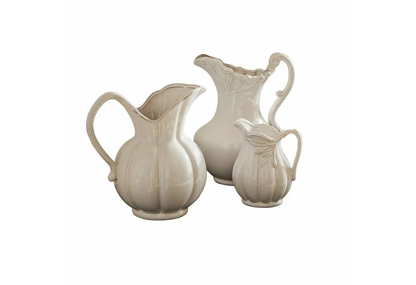 Mirabeau Tischvase Krug Set 3er Lucanera Weiß