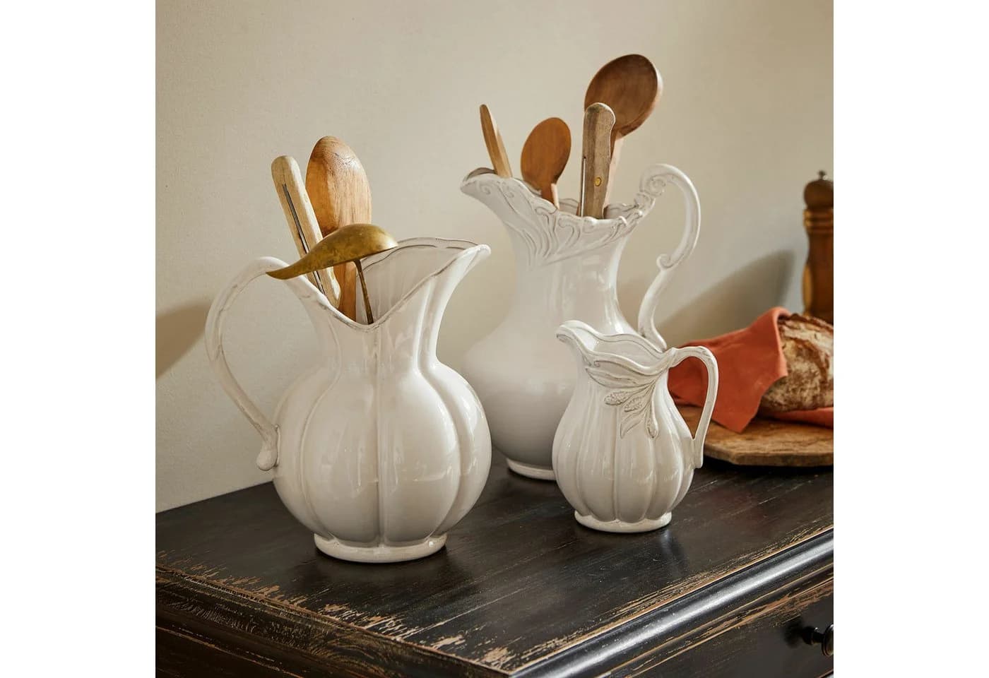Mirabeau Tischvase Krug Set 3er Lucanera Weiß - Bild 3