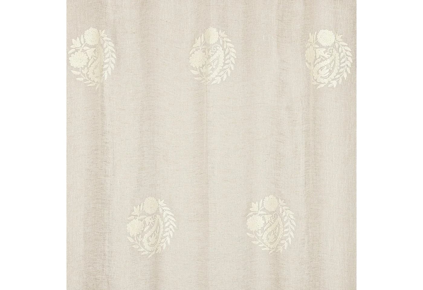 Mirabeau Gardine Pivonar Beige Leinen Stickerei Paisley - Bild 5