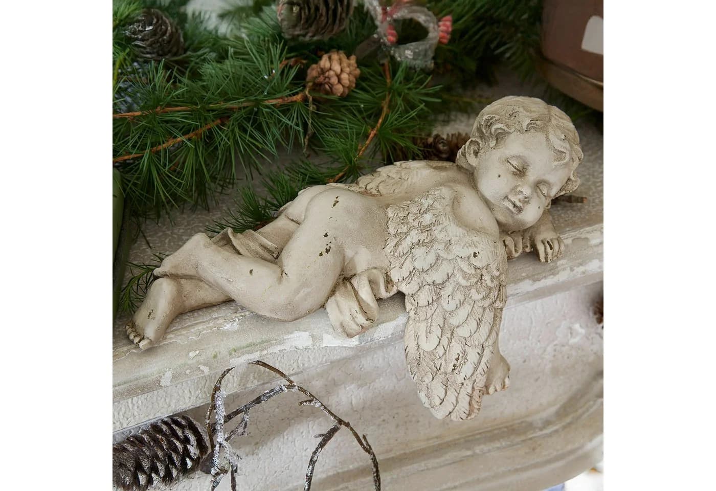 Mirabeau Weihnachtsfigur Deko-Engel Deronza Creme - Bild 3