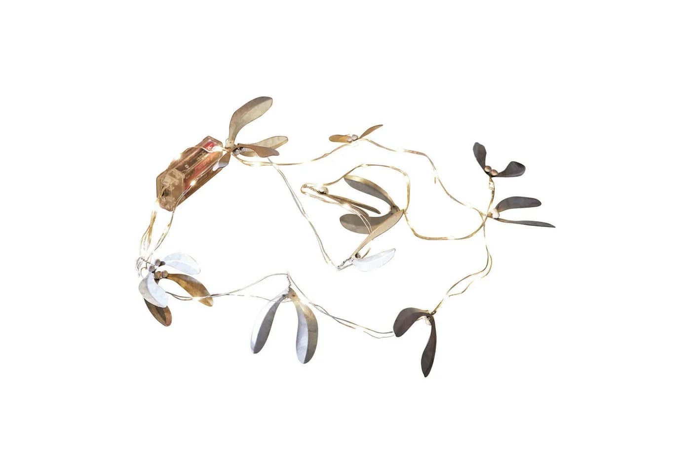 Mirabeau LED-Lichterkette Carivela Mistelzweige antikgrau/silber - Bild 2