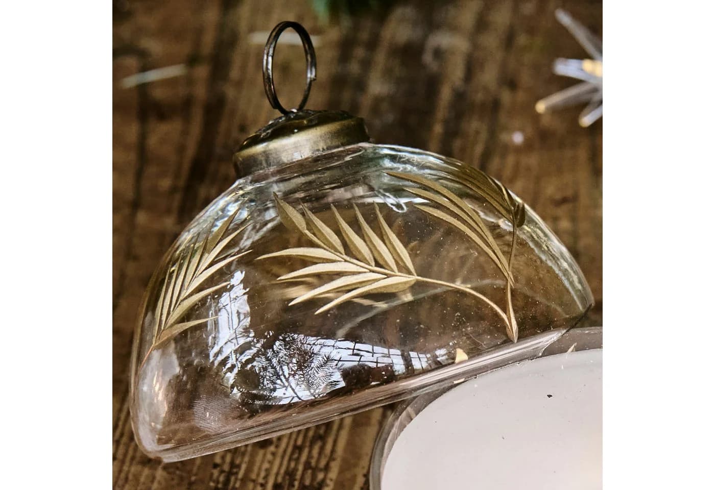 Mirabeau Christbaumschmuck Windlicht Belathor klar mit Kerze - Bild 3