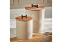 Mirabeau Futterbehälter Dose 2er Set Esteluna beige Eisen Mangoholz Bild 1