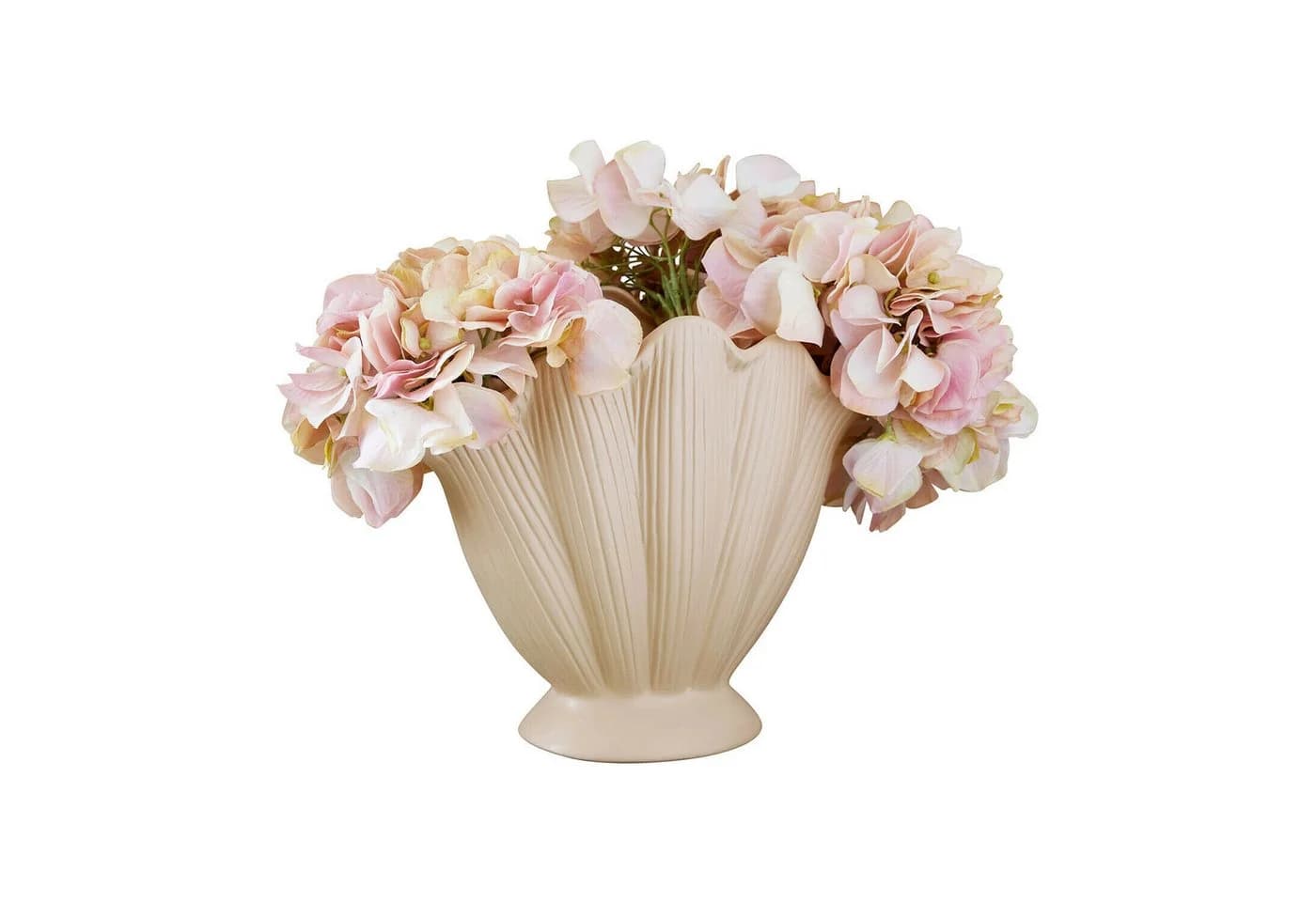 Mirabeau Tischvase Nuvienne Creme Steinzeug Muschelform - Bild 2