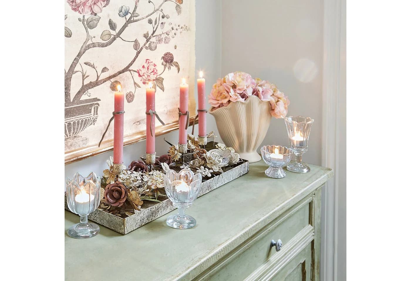 Mirabeau Tischvase Nuvienne Creme Steinzeug Muschelform - Bild 5