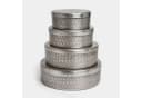 Mirabeau Dose 4er Set Silvaras silber Aluminium gehämmert Bild 1