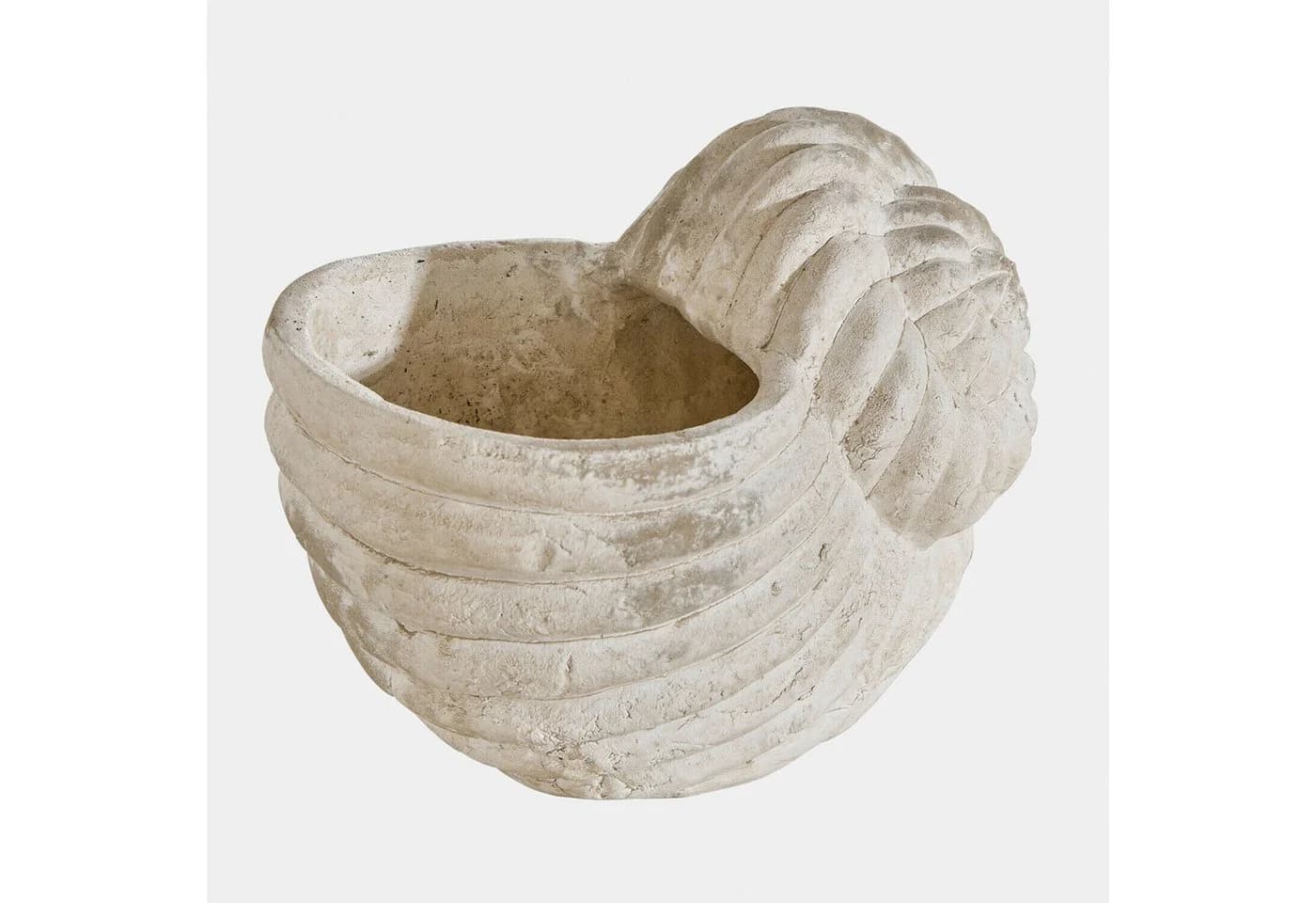 Mirabeau Übertopf Wavigny antikcreme Steingut Muschelform