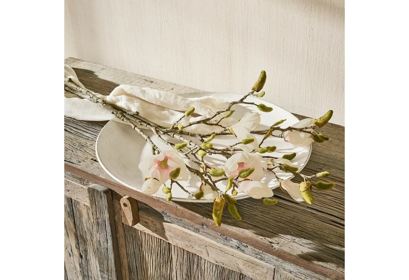 Mirabeau Kunstblume Deko-Blume 2er Set Aurélines creme