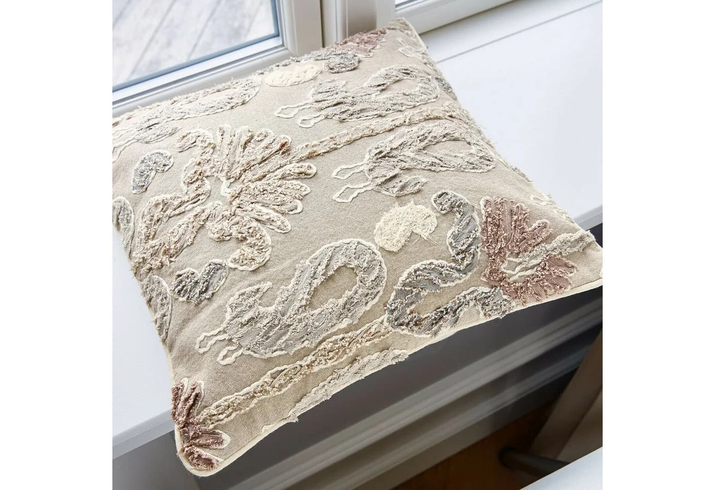 Mirabeau Kissenhülle Rahmira beige/blau/rot mit Stickerei - Bild 4
