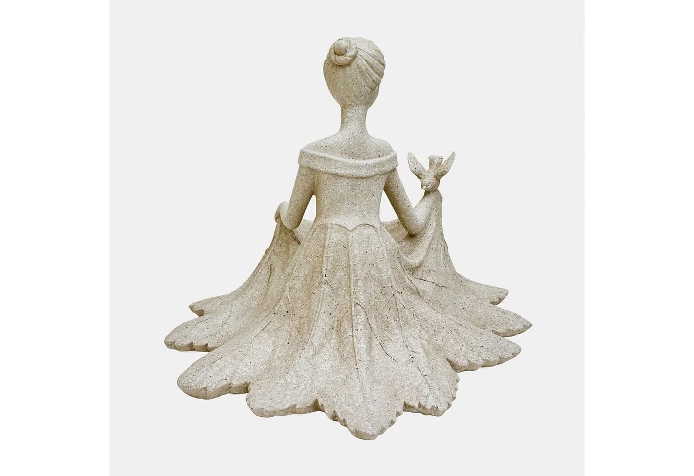 Mirabeau Gartenfigur Finnedra antikcreme Polyresin mit Vogeltränke