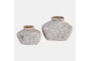 Mirabeau Übertopf Vase 2er Set Orlaithea antikbeige Grau-Beige Steinzeug Bild 2