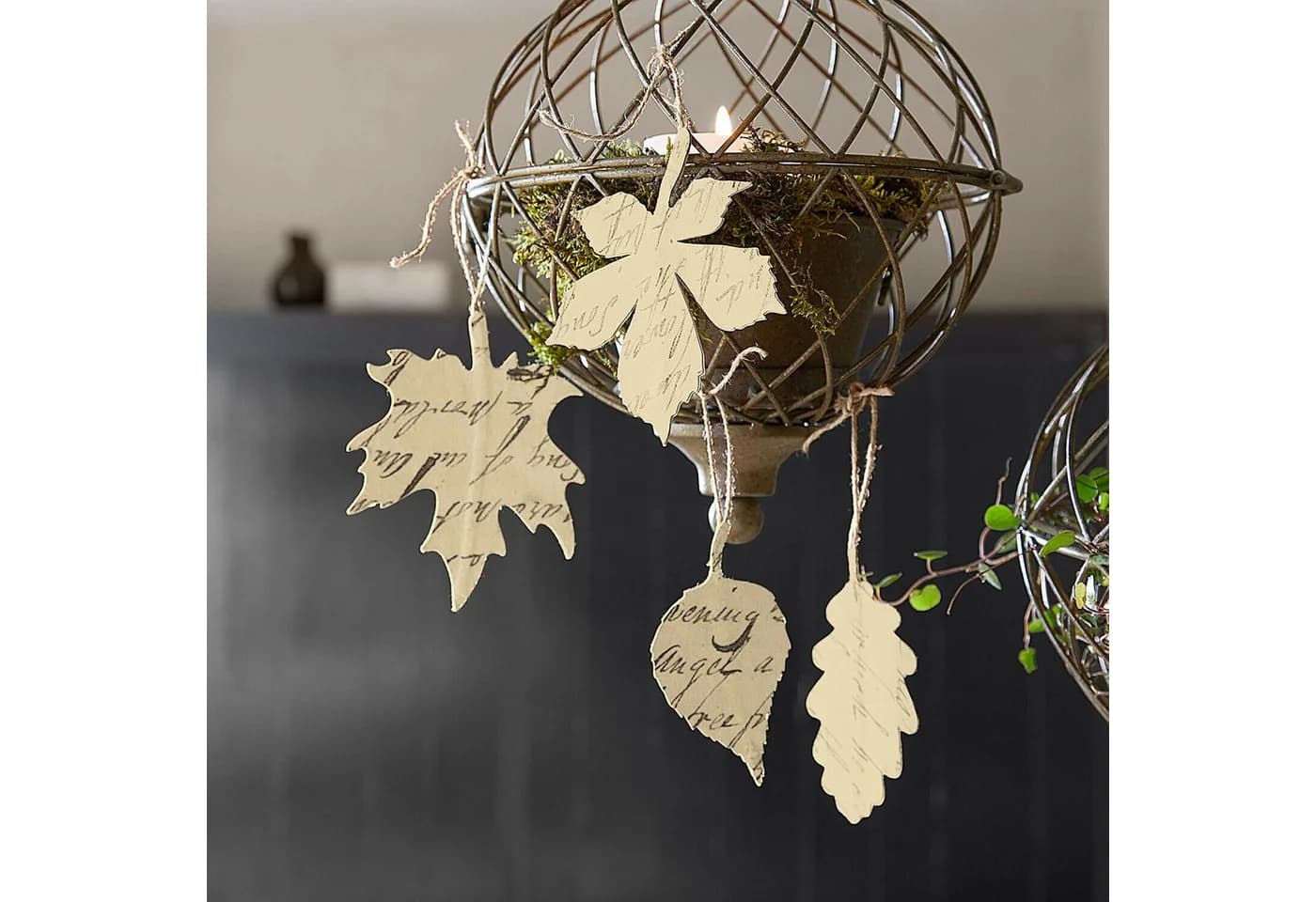 Mirabeau Dekoanhänger 4er Set Fleuriene Creme Baumwollfasern - Bild 3